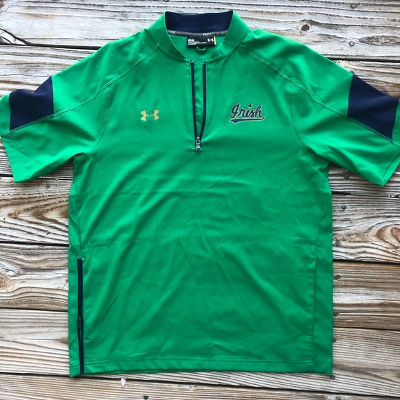 notre dame under armour quarter zip